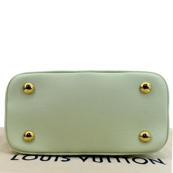 LOUIS VUITTON  Alma BB Bubblegram Quilted Leather Satchel Crossbody Bag Green - Picture 9 of 11